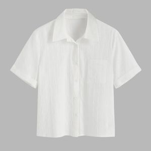 Cider White Short Sleeve Button Down Size XS